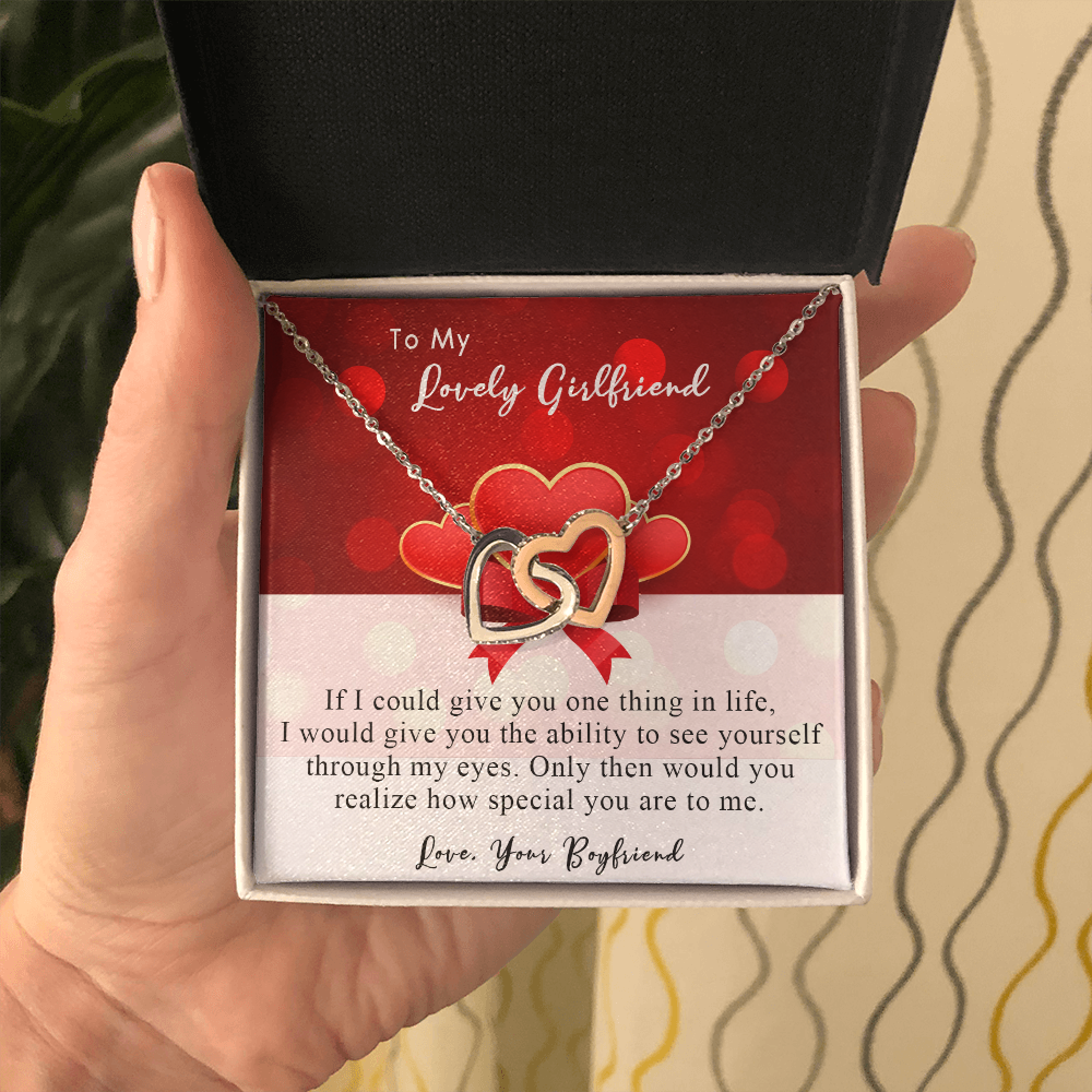 254D Necklace To My Lovely Girlfriend, Gift for Her From Boyfriend, Couple Love Gift