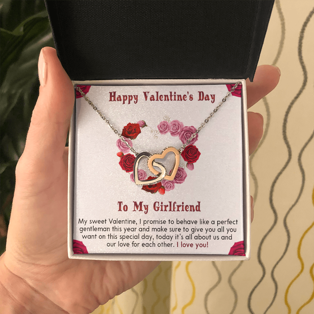 210D Necklace To my Girlfriend, I LOVE YOU Necklace, Happy Valentine's Day Gift