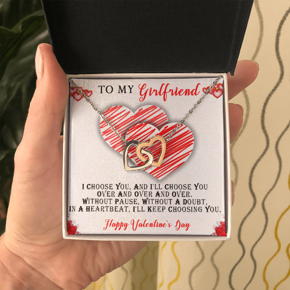 219D To my Girlfriend Knot Necklace, Cute Love Gift, Valentine Gift from Boyfriend