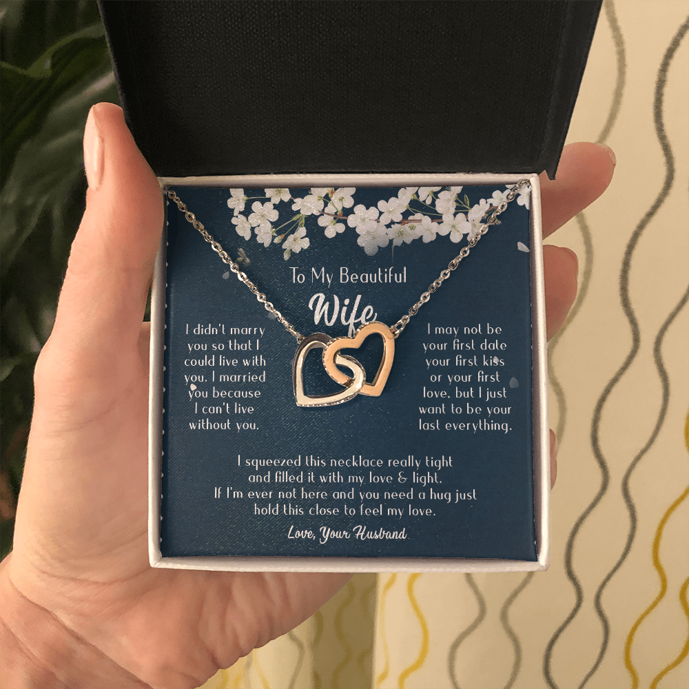 163D Necklace Gift To Beautiful Wife, Valentine Gift for Her, I Married Perfect Wife