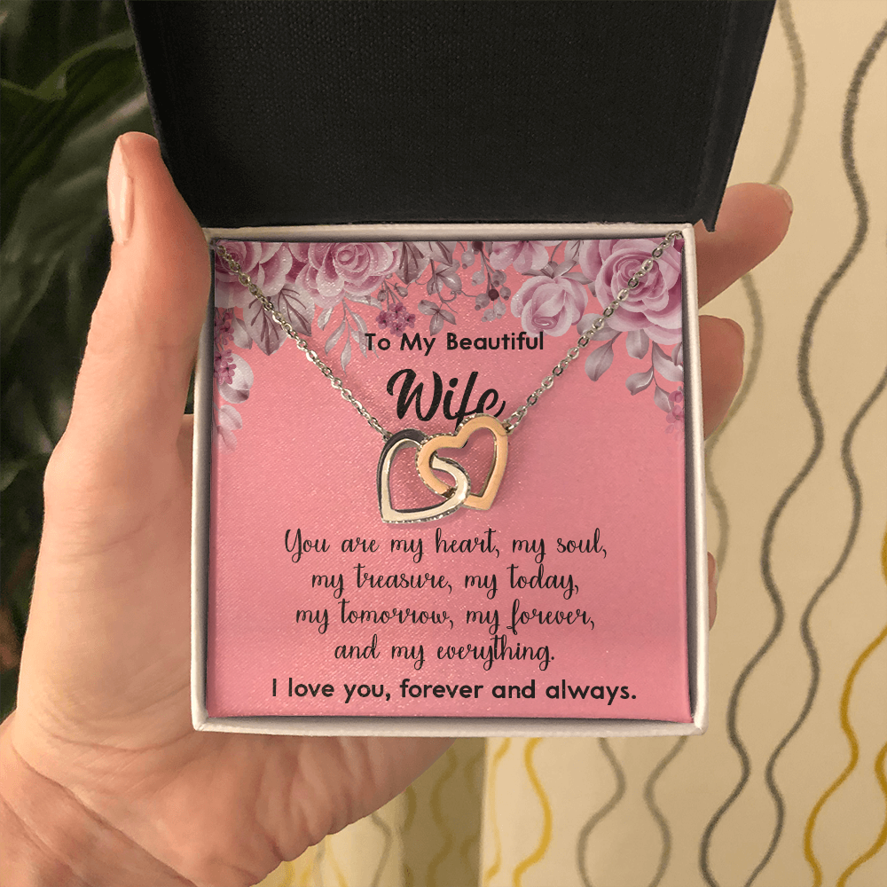 160D To My Beautiful Wife Necklace, Gift for Her, Valentine's Day Necklace Gift