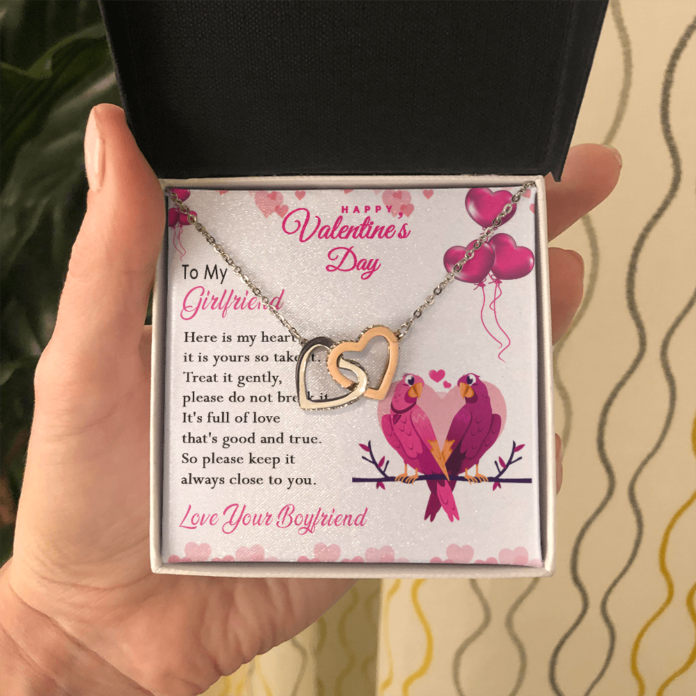 216D Happy Valentine's Day Gift, Necklace To my Girlfriend, Necklace Love Couple Bird