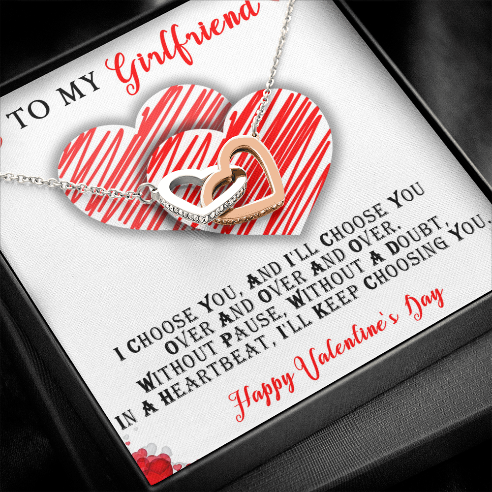 219D To my Girlfriend Knot Necklace, Cute Love Gift, Valentine Gift from Boyfriend