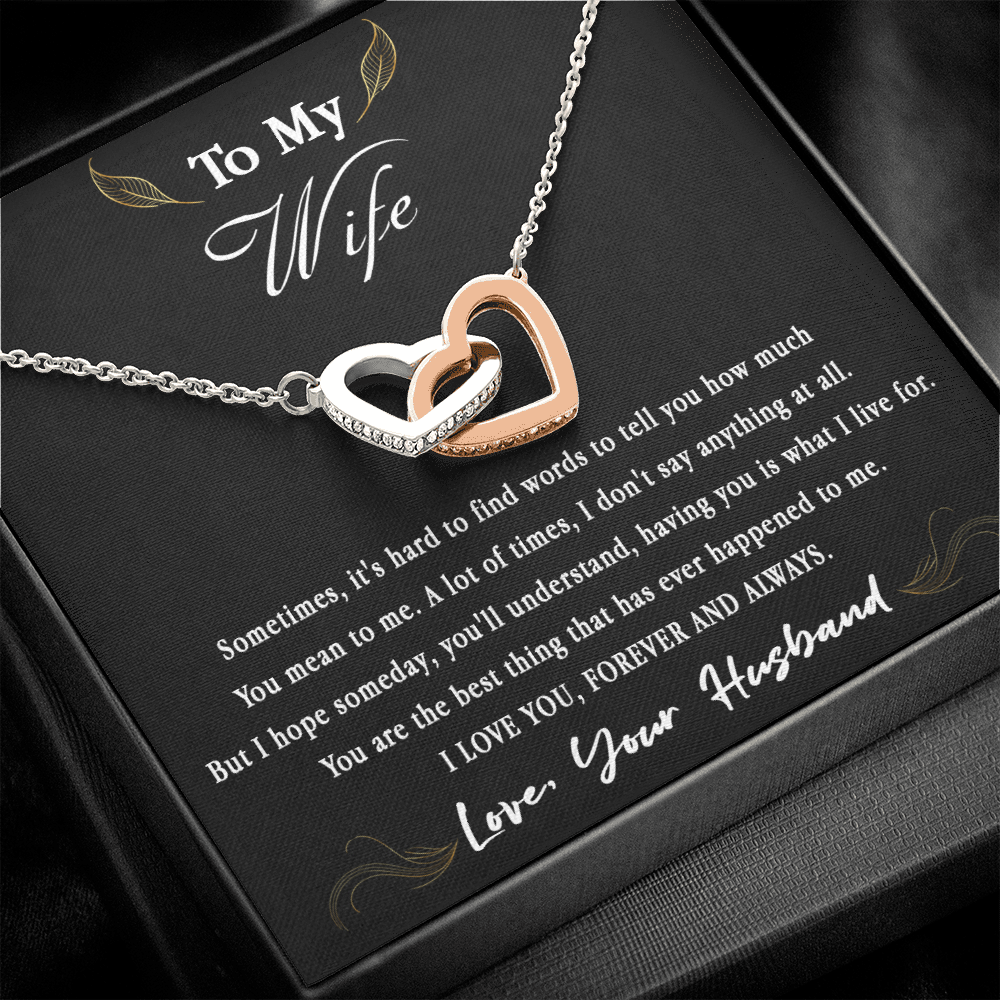66D Love Gift To My Wife, Women Necklace for Her from Husband I LOVE YOU Forever