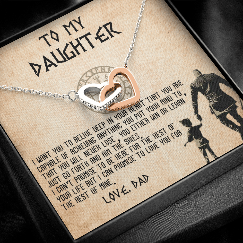 13D To my Daughter Necklace, Viking Dad Gift for Daughter, Daughter Birthday Gifts