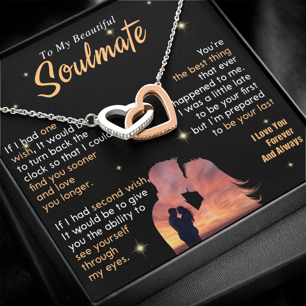 N352D To My Soulmate Necklace, Gift For Wife Girlfriend From Husband, Valentines Day