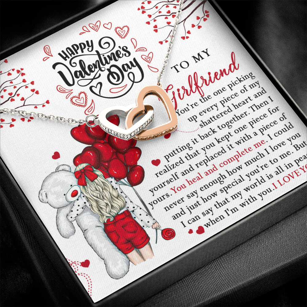 218D Valentine Gift To my Girlfriend Knot Necklace from Boyfriend, Cute Love Gift