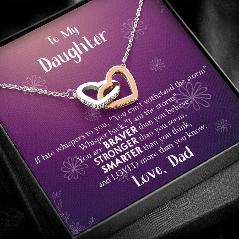 155D Necklace To My Daughter, Gift for Her, Women Necklace, Birthday Gift from Dad