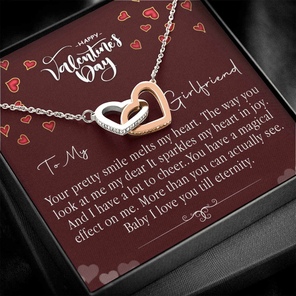213D Love Necklace To my Girlfriend, Girlfriend Valentine Gift from Boyfriend