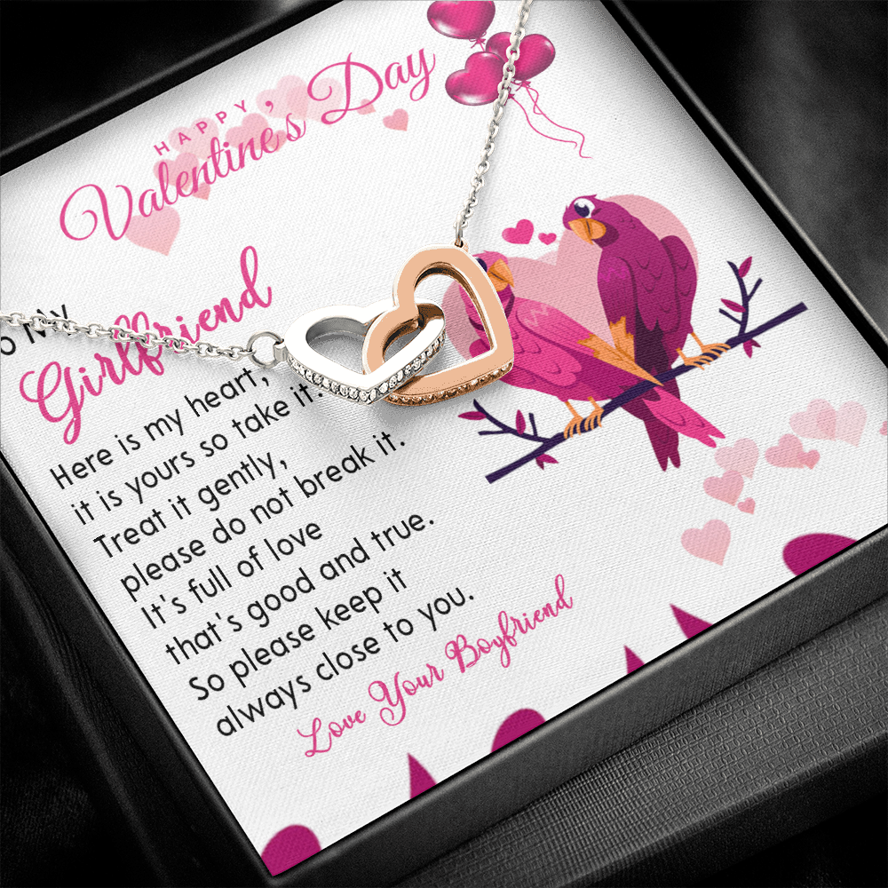194D Necklace To my Wife, Happy Valentine's Day Gift, Couple Love Bird Women Necklace