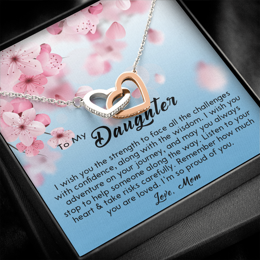 132D Necklace To My Daughter, Gift for Daughter from Mom, Daughter Birthday Gift