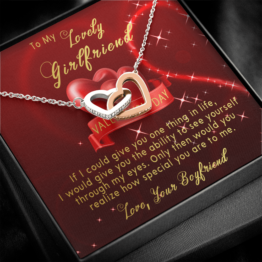 191D Necklace To my lovely Girlfriend, Women Girl Necklace, Valentine's Day Gift