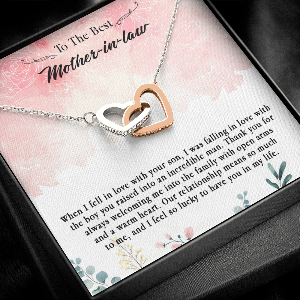 145D Necklace To The Best Mother In Law, Perfect Gift for Mom, Love You Mom Necklace