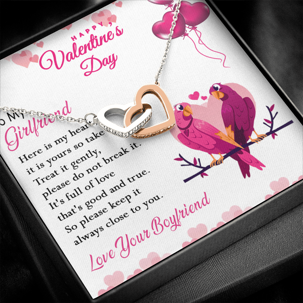 216D Happy Valentine's Day Gift, Necklace To my Girlfriend, Necklace Love Couple Bird