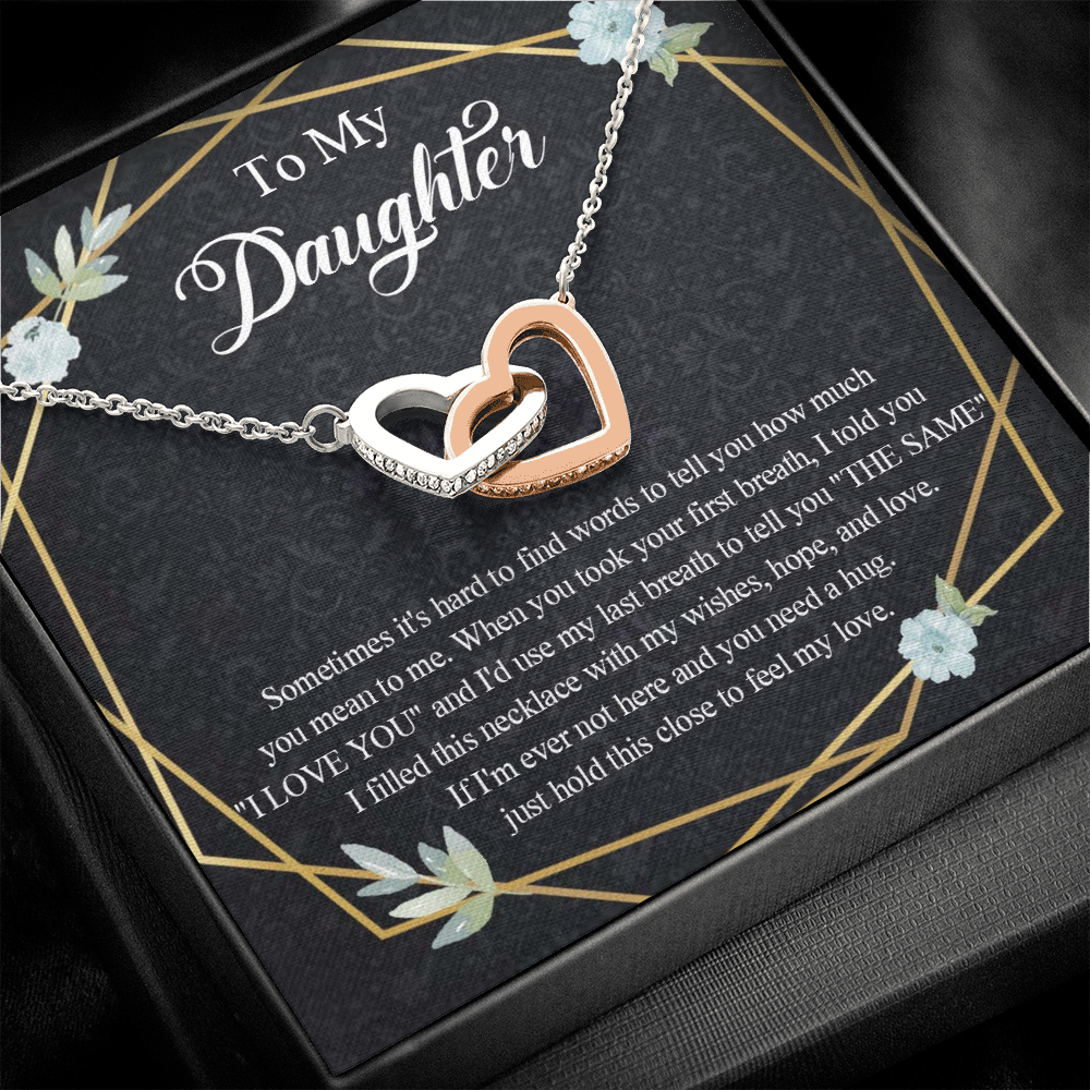 1D Heart Necklace To My Daughter Birthday Gift from Dad, Mom for Beautiful Daughter