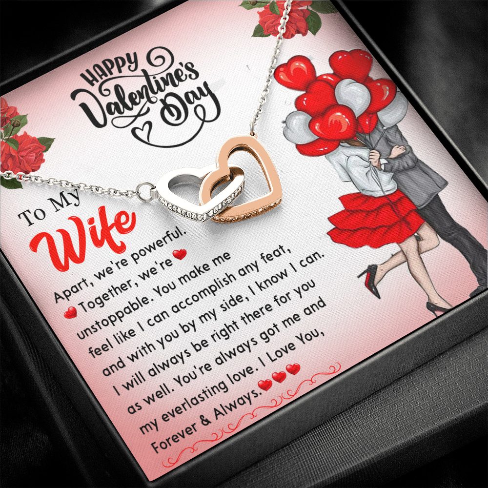 195D Happy Valentine's Day Gift, Necklace To my Wife, I Love You Forever & Always