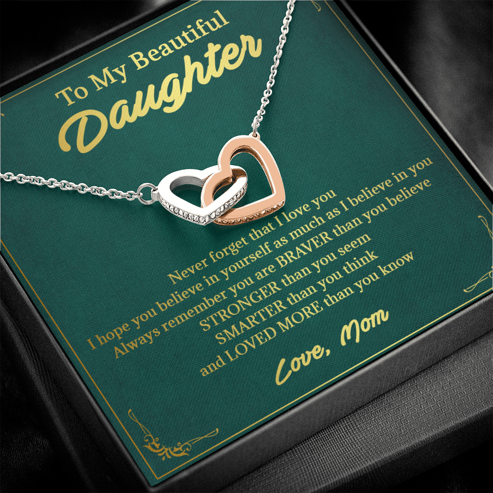 146D Necklace To My Beautiful Daughter, Perfect Gift for Daughter, I Love You More