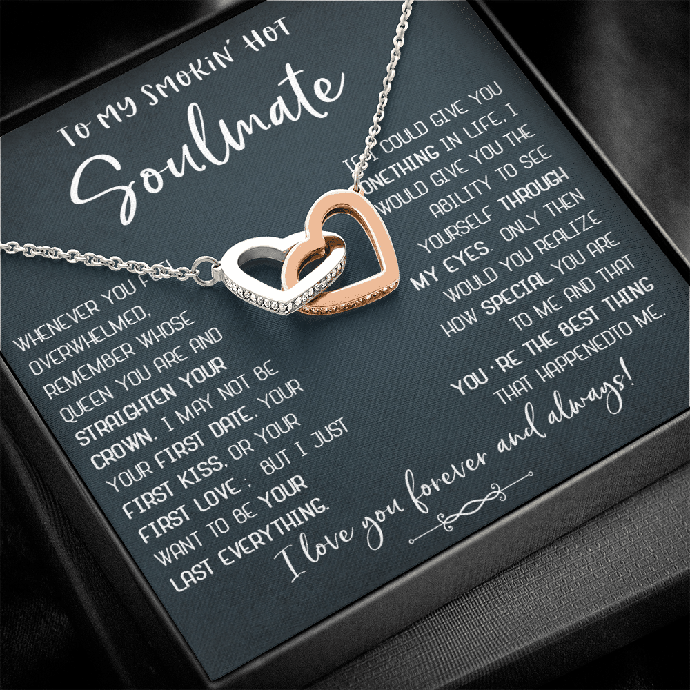 N372D To My Soulmate Necklace, Valentines Gift For Her Birthday Gift For Soulmate Wife