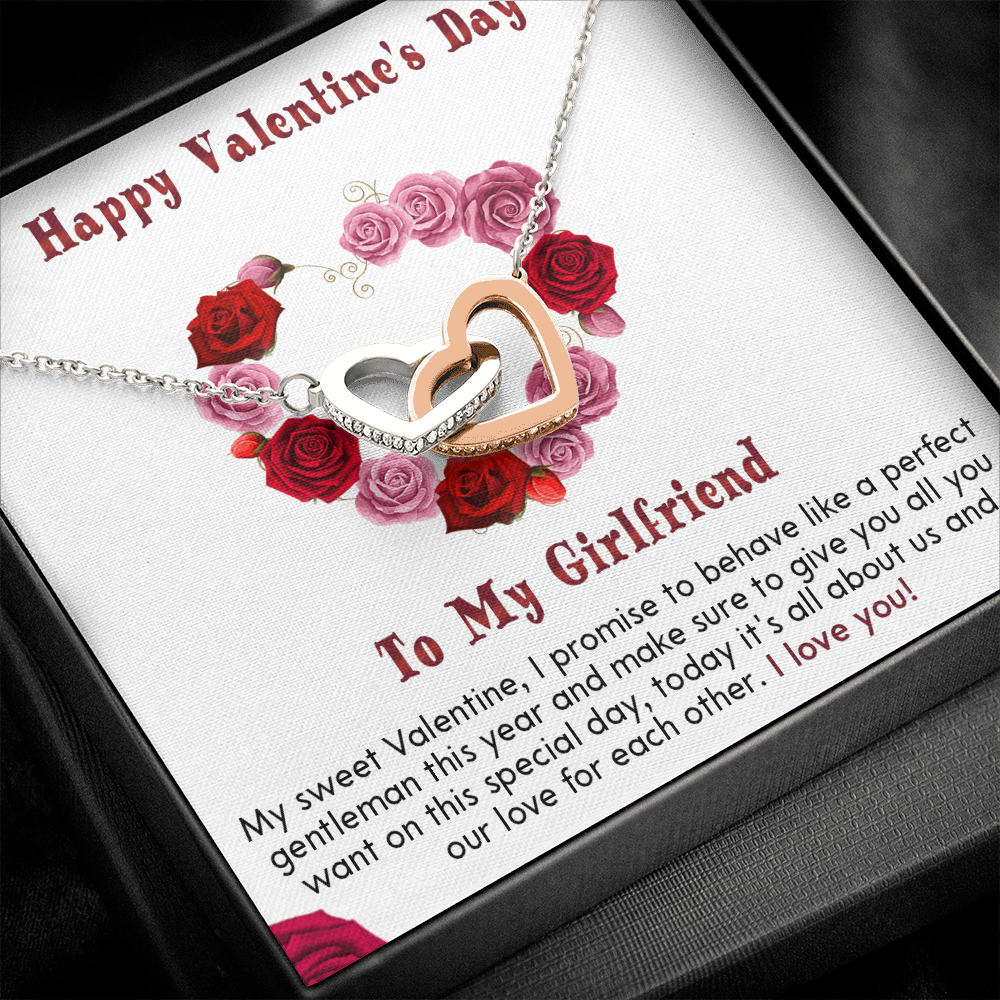 210D Necklace To my Girlfriend, I LOVE YOU Necklace, Happy Valentine's Day Gift