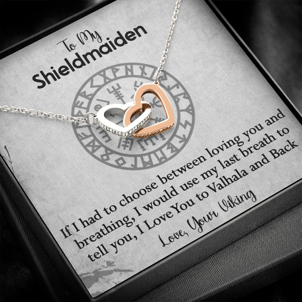 157D To My Shieldmaiden Necklace, Gift for Her, Necklace Viking, I Love You Always