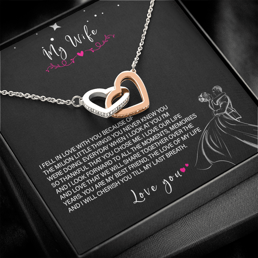 62D Love Necklace To My Wife, Gift for Her, Beautiful Wife Necklace From Husband