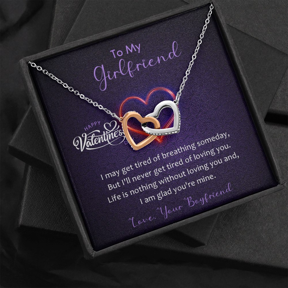 185D To my Girlfriend, Women Necklace Gift from Boyfriend, Valentine's Day Gift