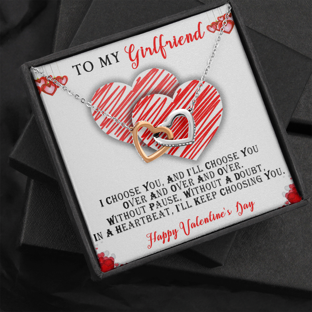 219D To my Girlfriend Knot Necklace, Cute Love Gift, Valentine Gift from Boyfriend