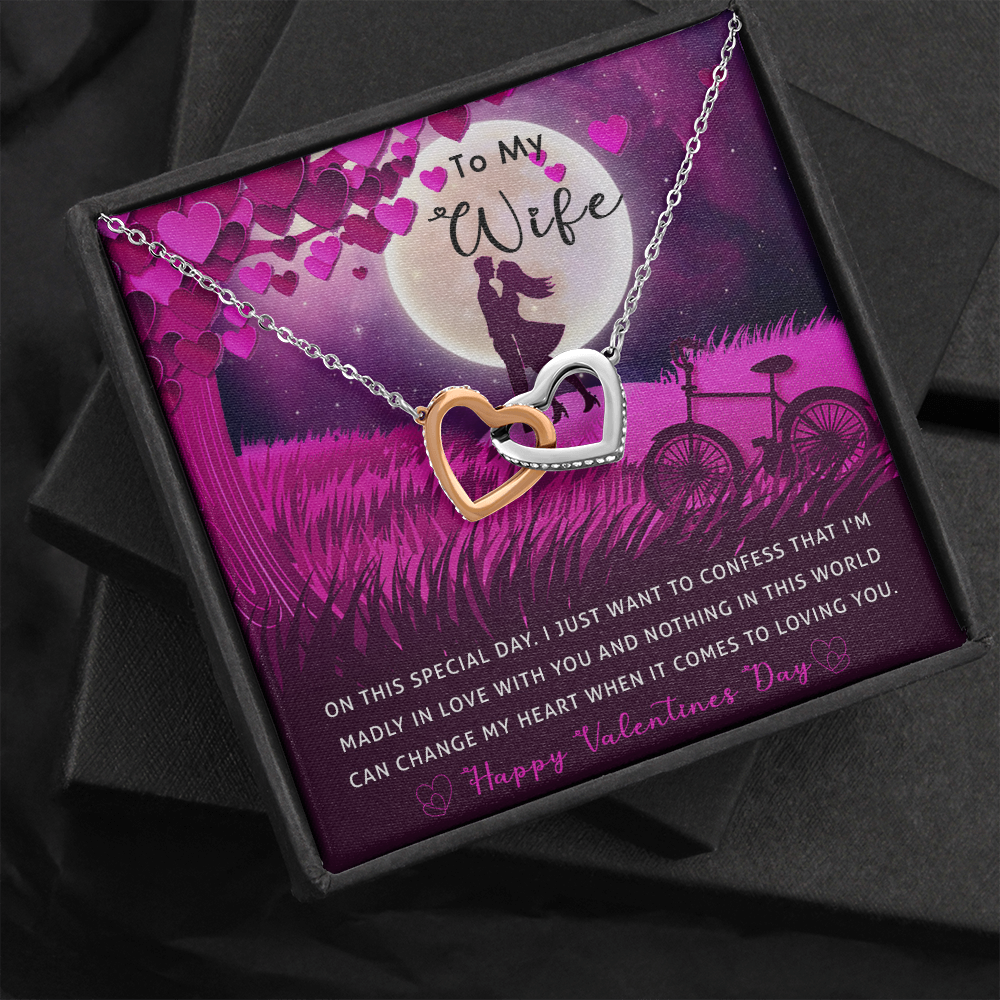 182D Necklace To my Wife, Valentine Gift for your Beautiful Wife, Valentine Necklace