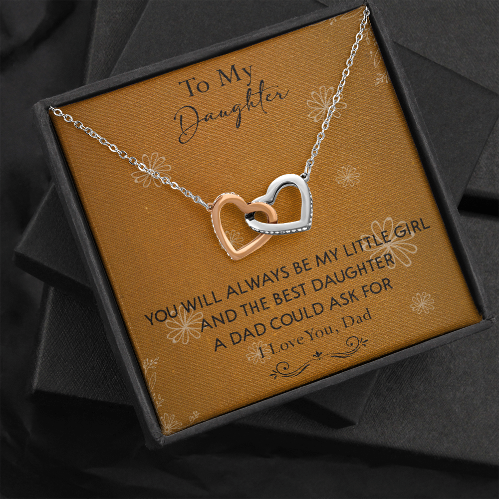 140D To My Daughter Necklace, Perfect Gift for Daughter From Dad, I Love You Always
