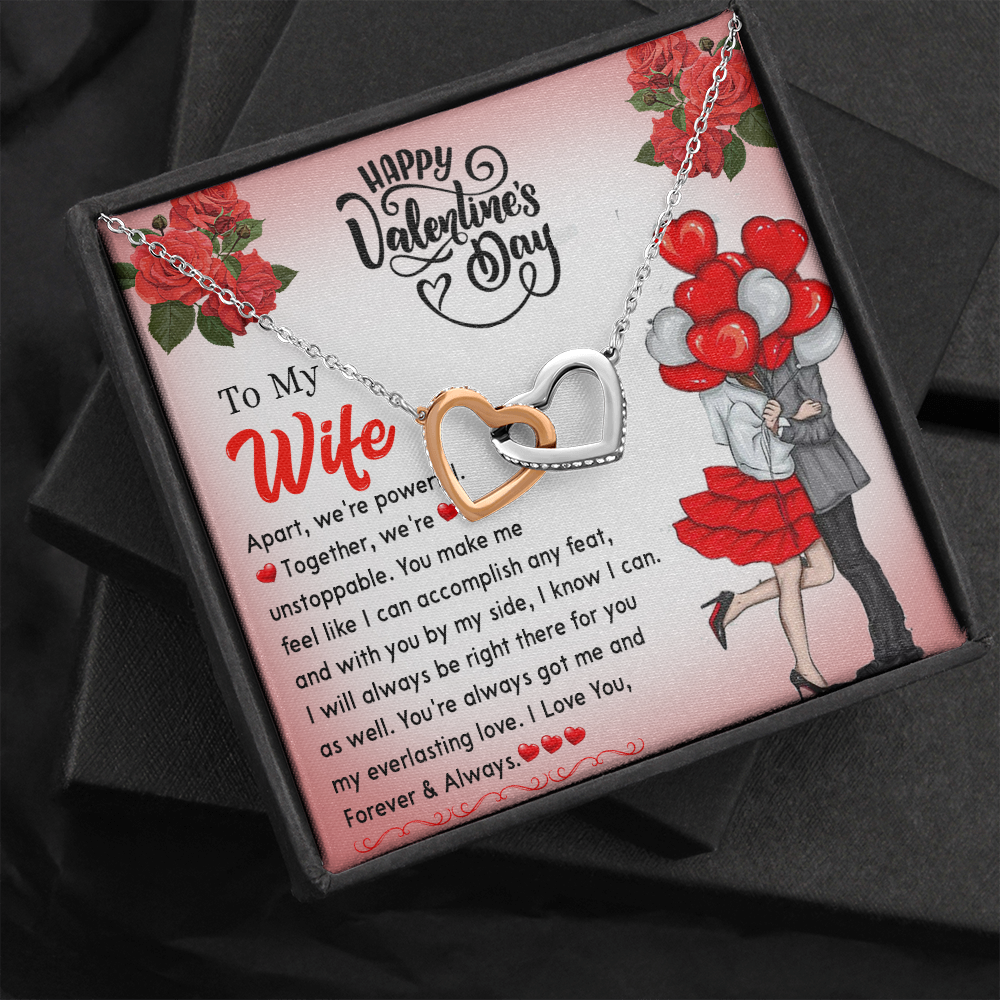 195D Happy Valentine's Day Gift, Necklace To my Wife, I Love You Forever & Always