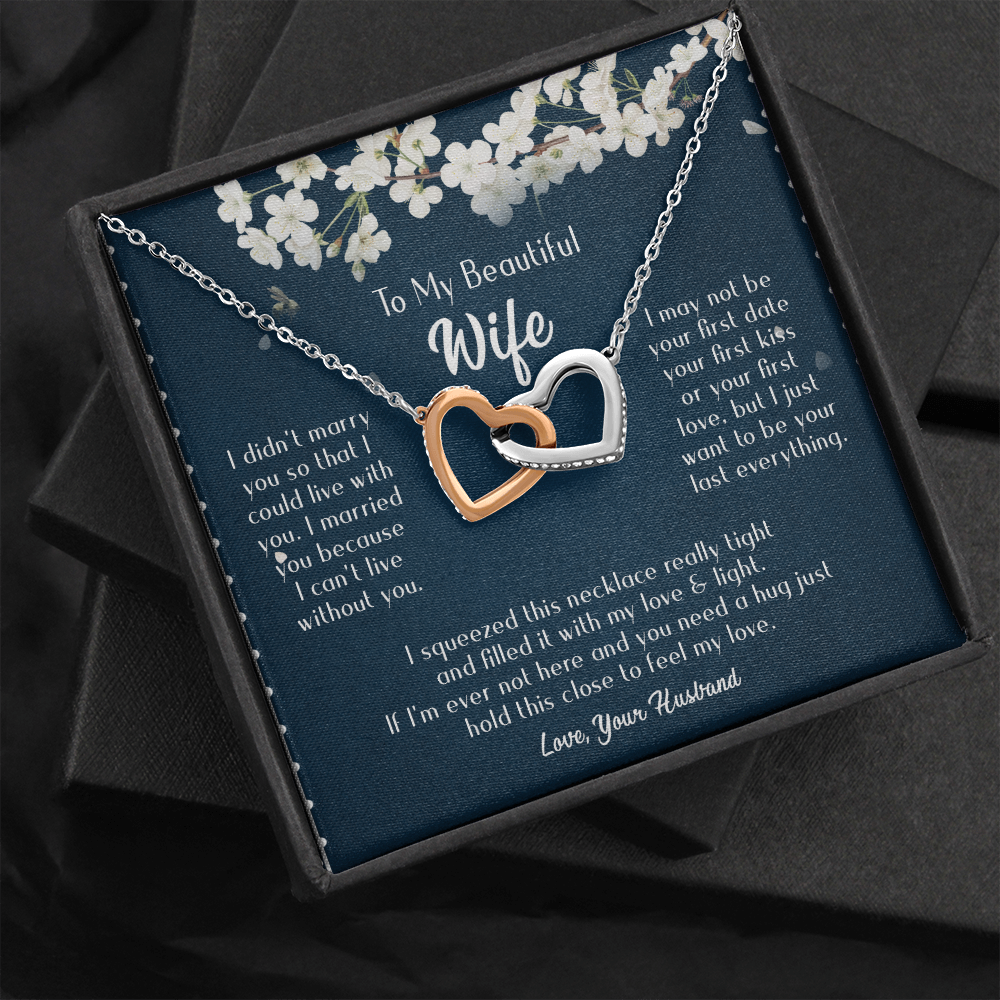 163D Necklace Gift To Beautiful Wife, Valentine Gift for Her, I Married Perfect Wife