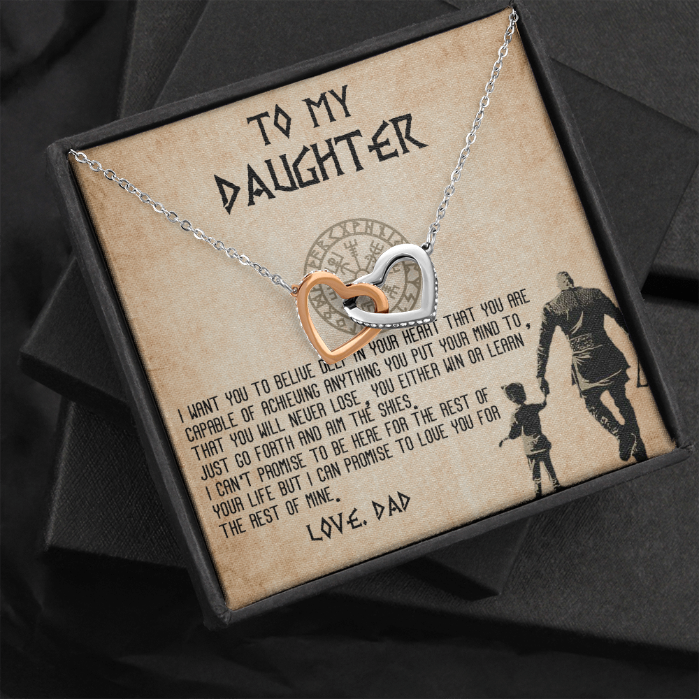 13D To my Daughter Necklace, Viking Dad Gift for Daughter, Daughter Birthday Gifts