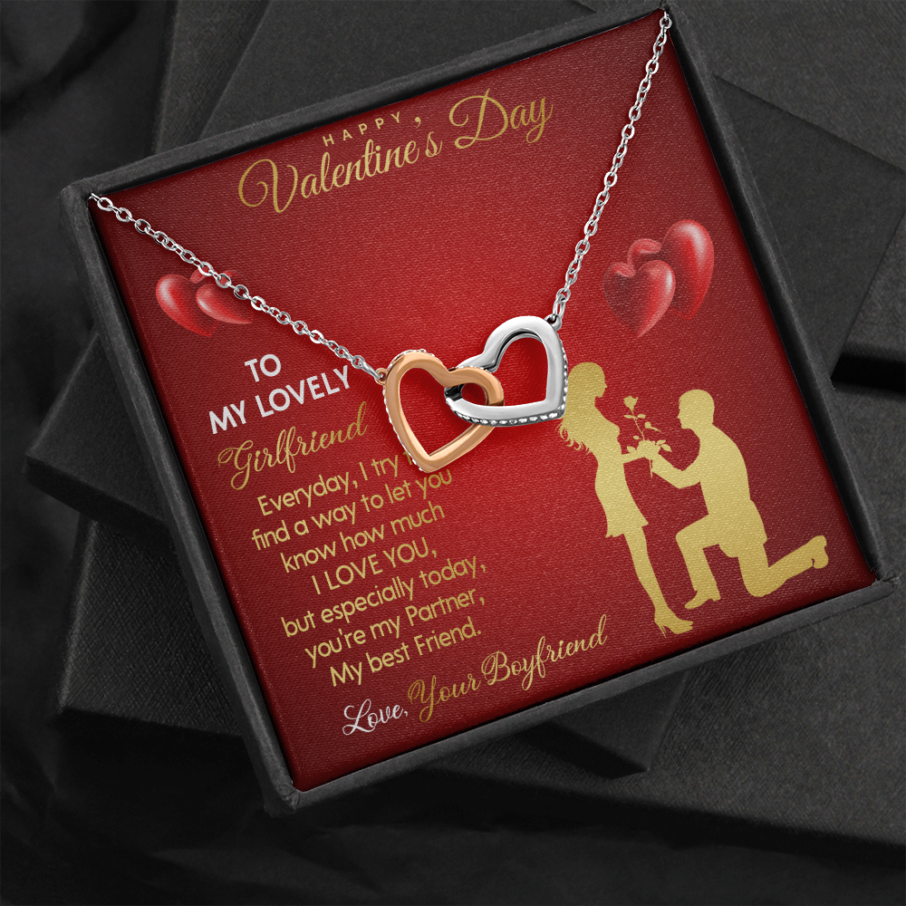 203D Necklace To my Lovely Girlfriend, You Are My Life, Happy Valentine's Day Gift