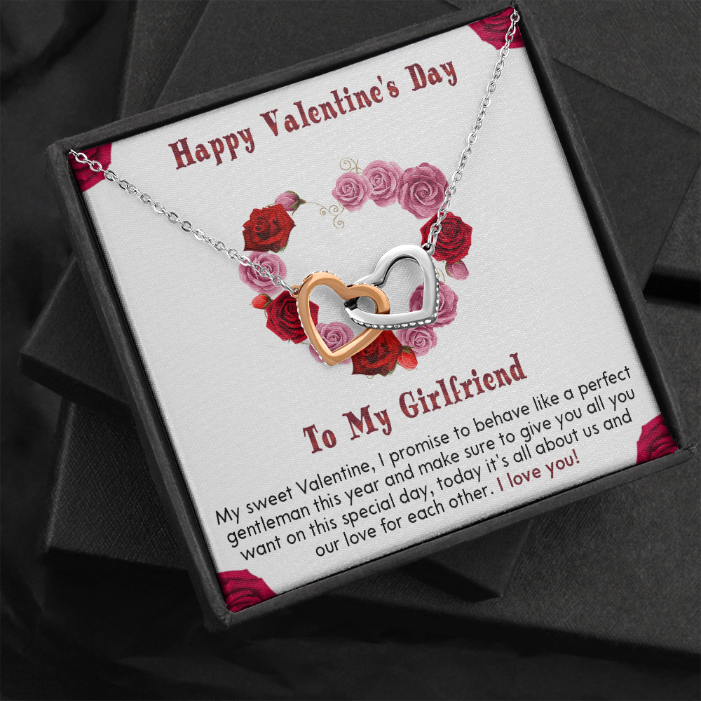 210D Necklace To my Girlfriend, I LOVE YOU Necklace, Happy Valentine's Day Gift
