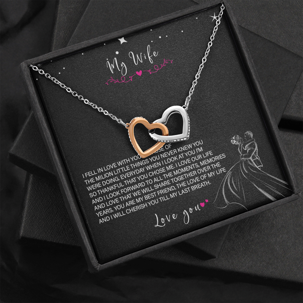 62D Love Necklace To My Wife, Gift for Her, Beautiful Wife Necklace From Husband