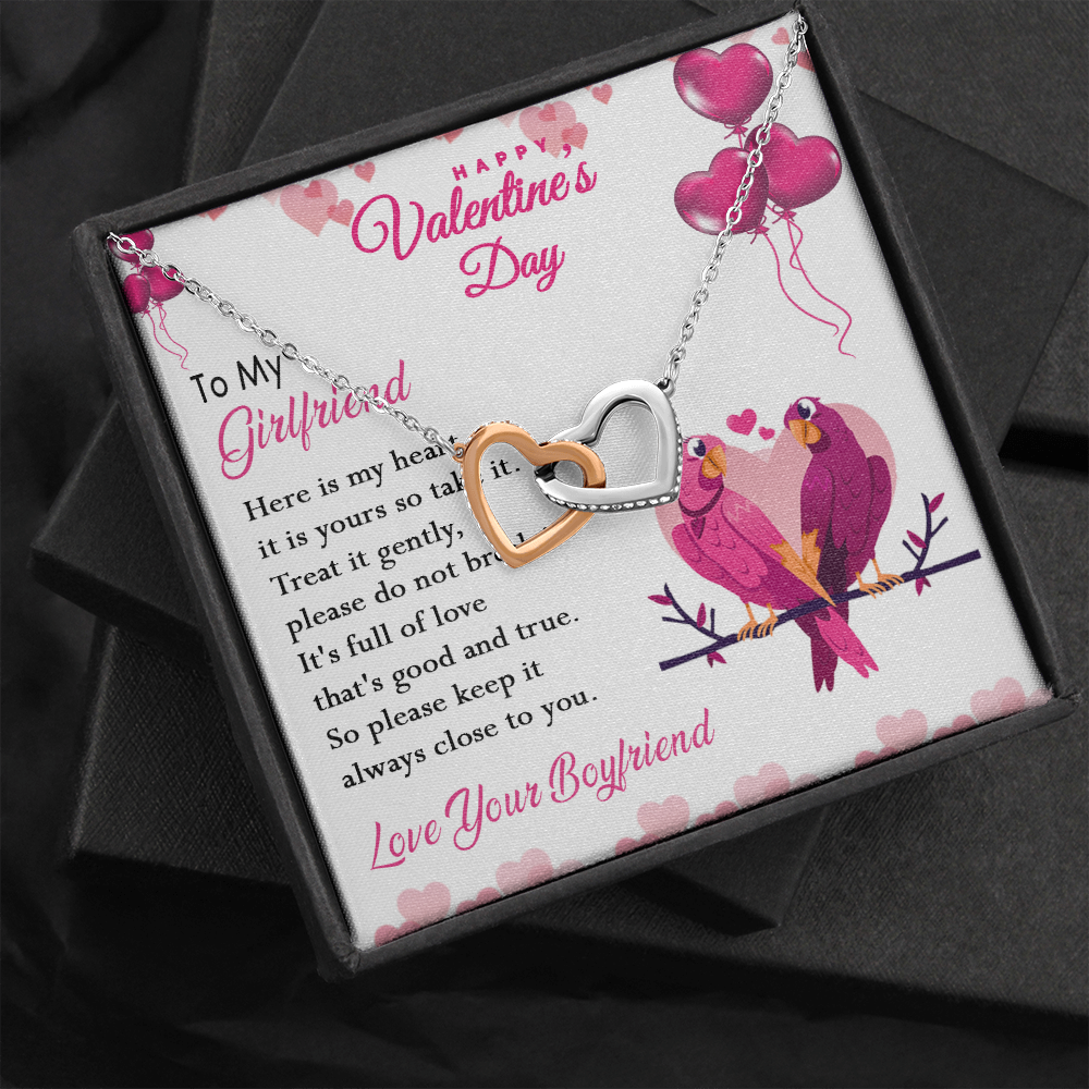 216D Happy Valentine's Day Gift, Necklace To my Girlfriend, Necklace Love Couple Bird