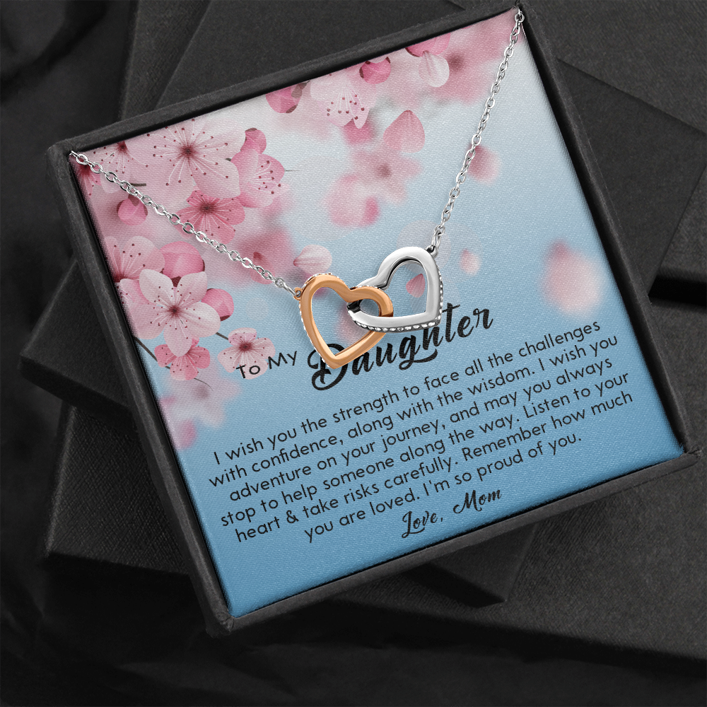 132D Necklace To My Daughter, Gift for Daughter from Mom, Daughter Birthday Gift