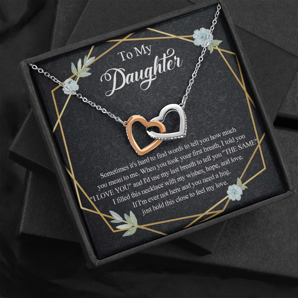 1D Heart Necklace To My Daughter Birthday Gift from Dad, Mom for Beautiful Daughter