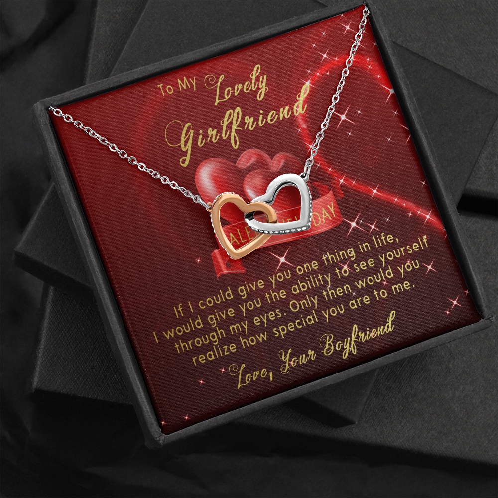 191D Necklace To my lovely Girlfriend, Women Girl Necklace, Valentine's Day Gift