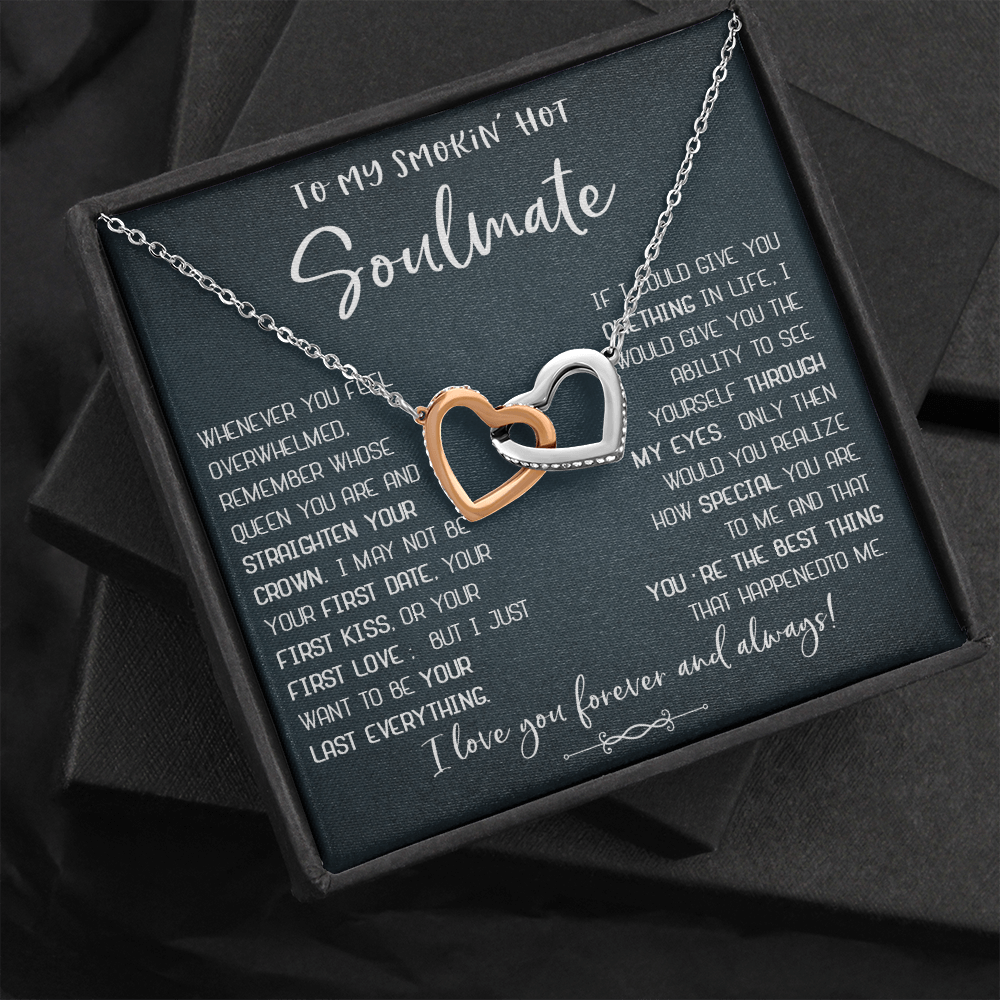 N372D To My Soulmate Necklace, Valentines Gift For Her Birthday Gift For Soulmate Wife