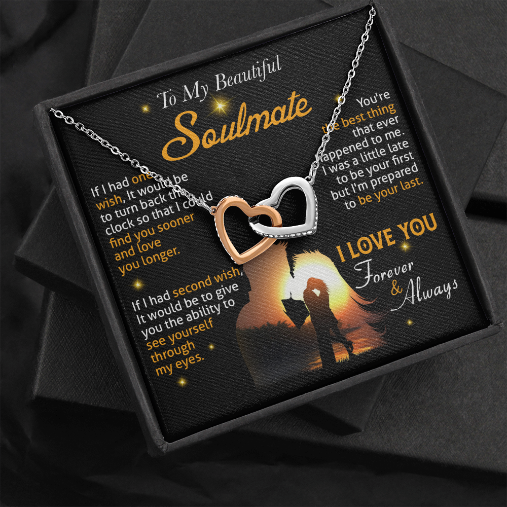 N0D To My Soulmate Necklace, Gift For Wife Girlfriend From Husband, Valentines Day