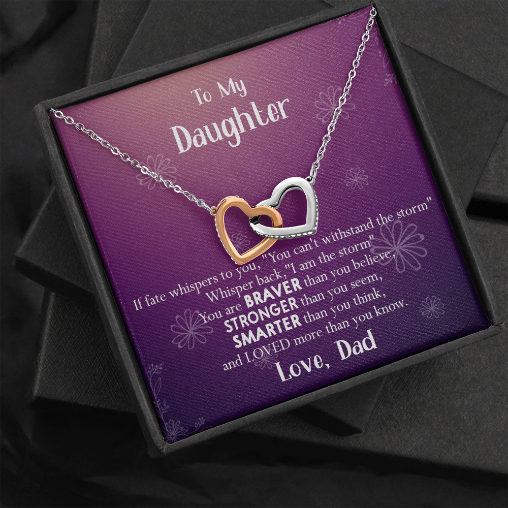 155D Necklace To My Daughter, Gift for Her, Women Necklace, Birthday Gift from Dad
