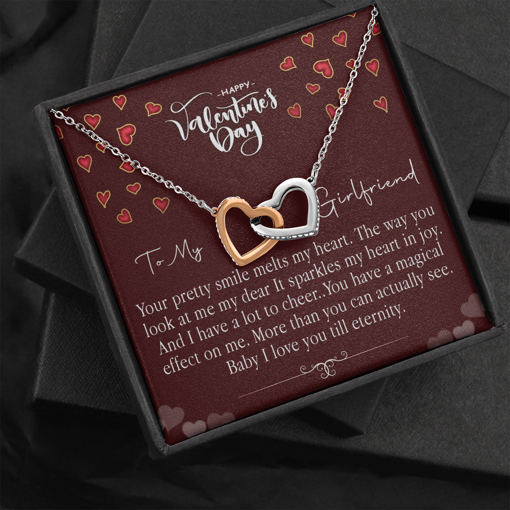 213D Love Necklace To my Girlfriend, Girlfriend Valentine Gift from Boyfriend