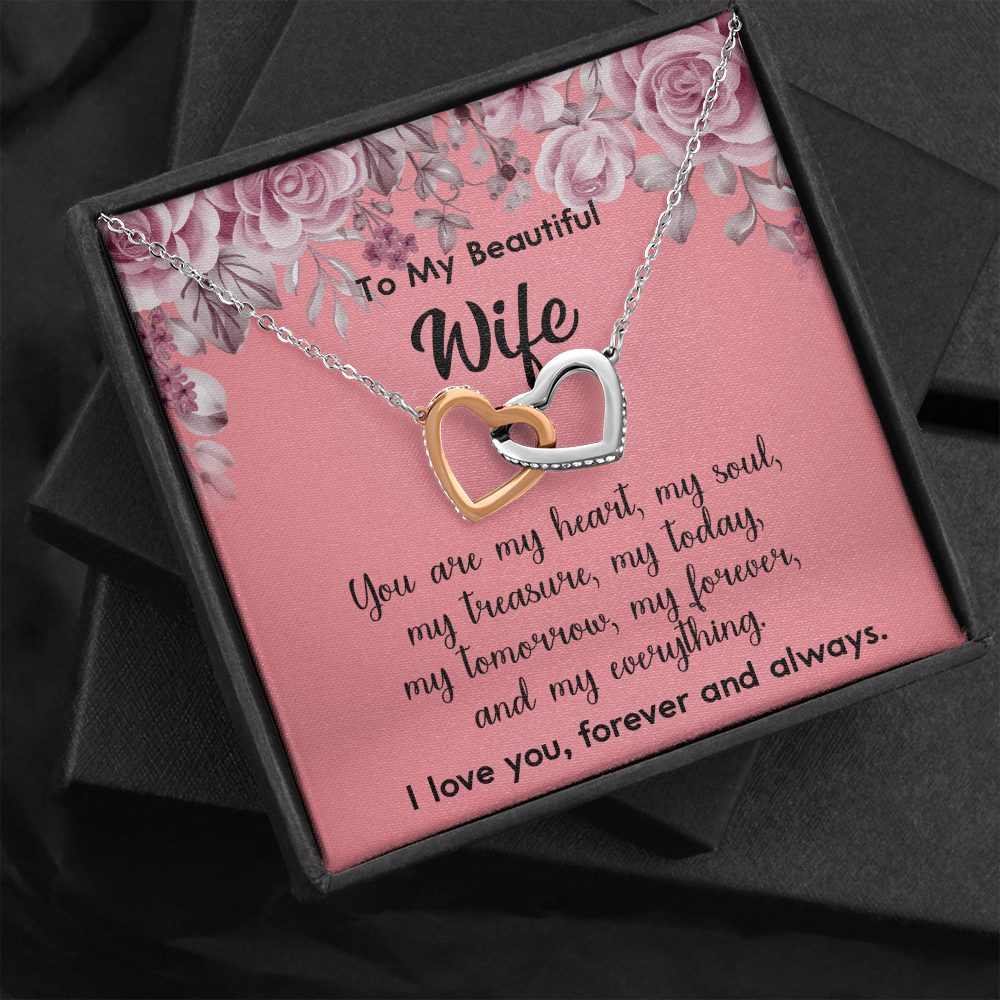 160D To My Beautiful Wife Necklace, Gift for Her, Valentine's Day Necklace Gift