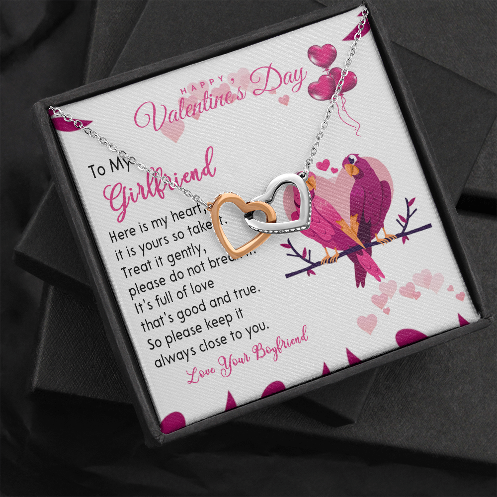 194D Necklace To my Wife, Happy Valentine's Day Gift, Couple Love Bird Women Necklace
