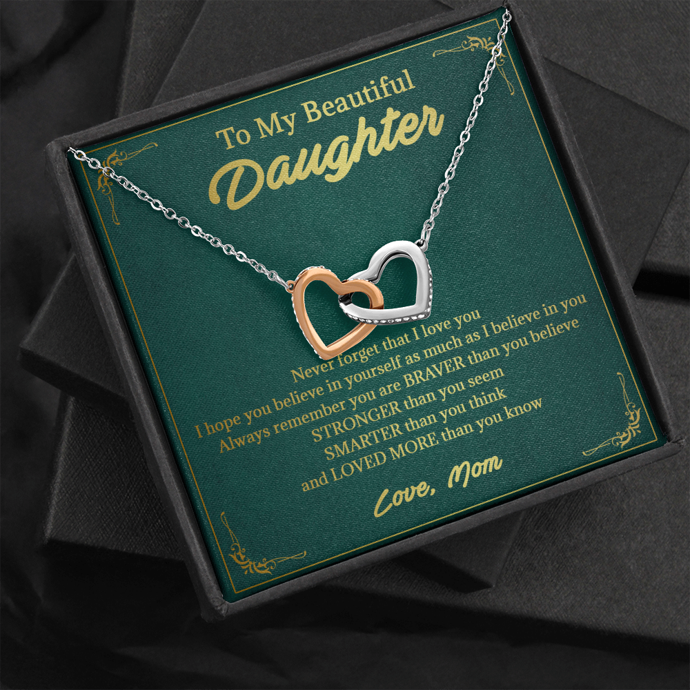 146D Necklace To My Beautiful Daughter, Perfect Gift for Daughter, I Love You More