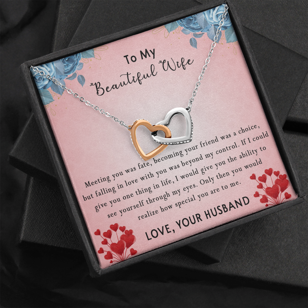 183D Women Necklace To my Beautiful Wife, Valentine Perfect Gift from Husband