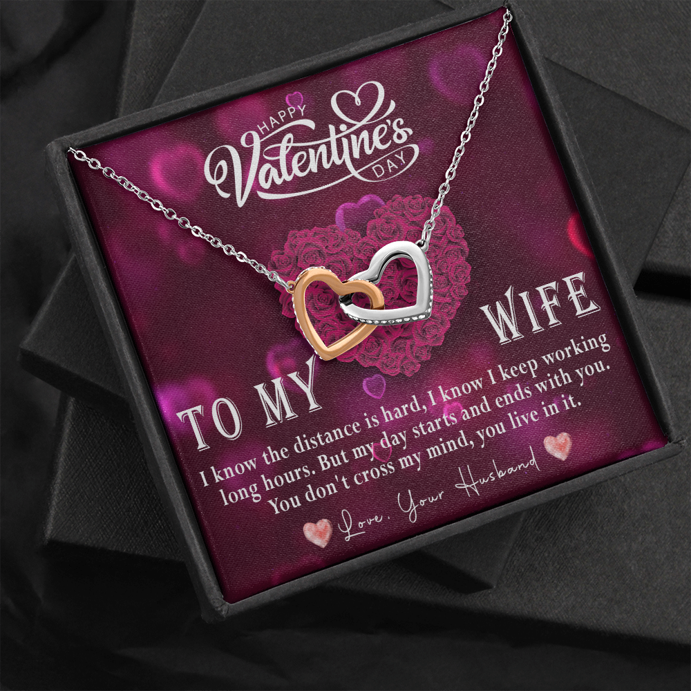 214D Love Necklace To my Wife, Necklace Love for Wife, from Husband, Valentine Gift