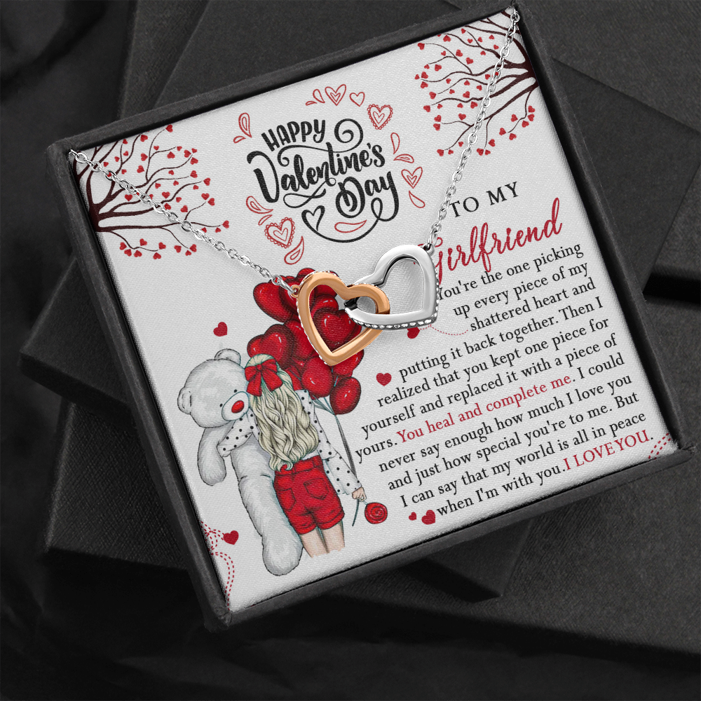 218D Valentine Gift To my Girlfriend Knot Necklace from Boyfriend, Cute Love Gift