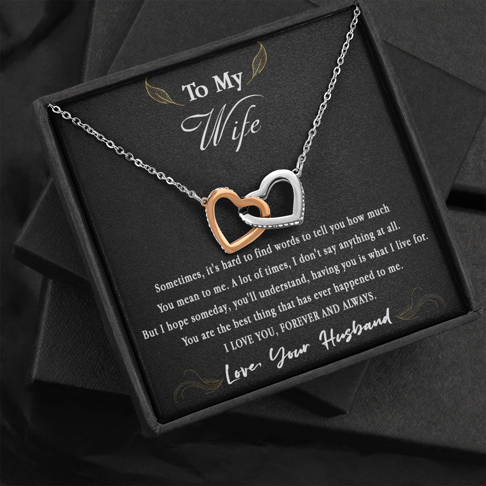 66D Love Gift To My Wife, Women Necklace for Her from Husband I LOVE YOU Forever